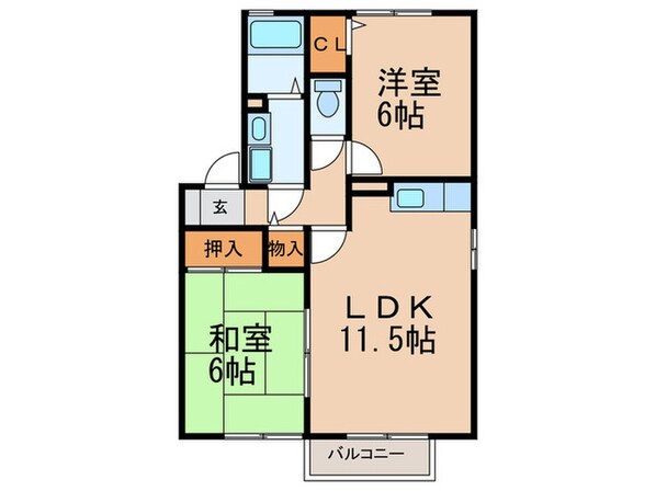 ラベンダーヴィラ　Ｂ棟の物件間取画像